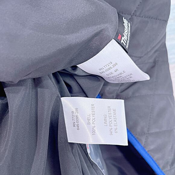 AMERICAN AIRLINES Midi Winter Coat Detachable Liner Black Thinsulate Womens 4R 4 - Picture 8 of 8